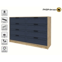 Kомод Тренд КТ-К157 (Дуб золотой ЛДСП/ Дуб королевский ЛМДФ) Ш1565 В1020 Г451